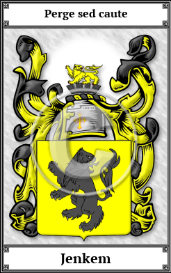 Jenkem Family Crest Download (JPG)  Book Plated - 150 DPI