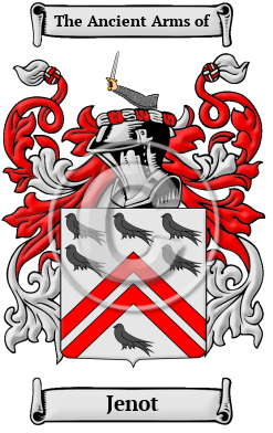 Jenot Family Crest/Coat of Arms