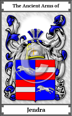 Jendra Family Crest Download (JPG)  Book Plated - 150 DPI