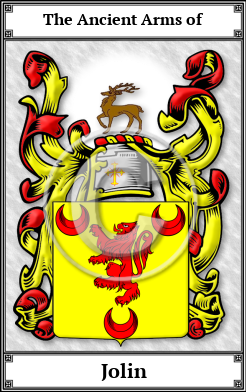 Jolin Family Crest Download (JPG)  Book Plated - 150 DPI