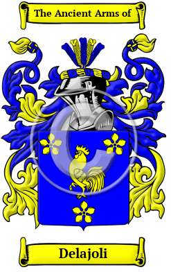 Delajoli Family Crest/Coat of Arms