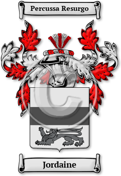 Jordaine Family Crest Download (jpg) Legacy Series - 150 DPI