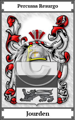 Jourden Family Crest Download (JPG)  Book Plated - 150 DPI