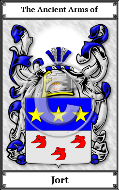 Jort Family Crest Download (JPG) Book Plated - 600 DPI