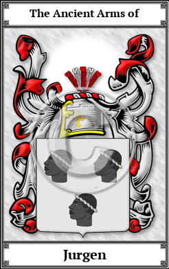 Jurgen Family Crest Download (JPG)  Book Plated - 150 DPI