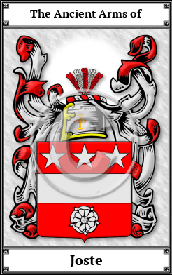 Joste Family Crest Download (JPG)  Book Plated - 150 DPI