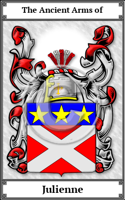 Julienne Family Crest Download (JPG) Book Plated - 600 DPI