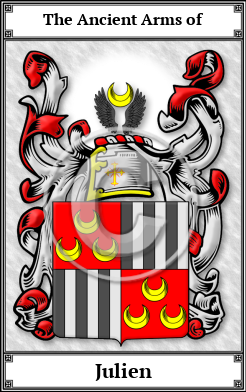 Julien Family Crest Download (JPG)  Book Plated - 150 DPI