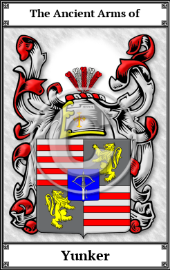 Yunker Family Crest Download (JPG)  Book Plated - 150 DPI