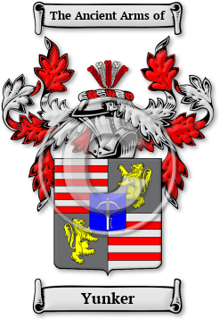 Yunker Family Crest Download (jpg) Legacy Series - 150 DPI
