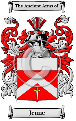 Jeune Family Crest/Coat of Arms