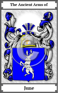 June Family Crest Download (JPG) Book Plated - 600 DPI