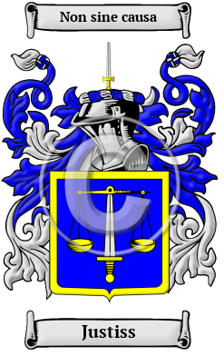 Justiss Family Crest/Coat of Arms