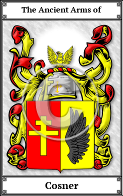 Cosner Family Crest Download (JPG) Book Plated - 600 DPI