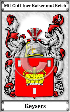 Keysers Family Crest Download (JPG)  Book Plated - 150 DPI