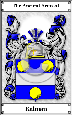 Kalman Family Crest Download (JPG)  Book Plated - 150 DPI