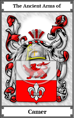 Camer Family Crest Download (JPG)  Book Plated - 150 DPI