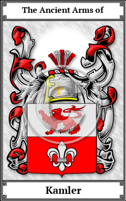 Kamler Family Crest Download (JPG)  Book Plated - 150 DPI