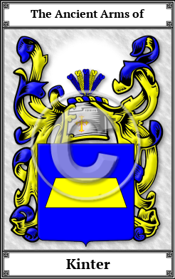Kinter Family Crest Download (JPG) Book Plated - 600 DPI