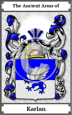 Karlan Family Crest Download (JPG)  Book Plated - 150 DPI