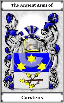 Carstens Family Crest Download (JPG)  Book Plated - 150 DPI