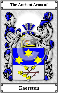 Kaersten Family Crest Download (JPG)  Book Plated - 150 DPI