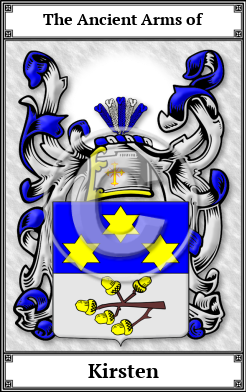 Kirsten Family Crest Download (JPG) Book Plated - 600 DPI