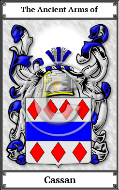 Cassan Family Crest Download (JPG)  Book Plated - 150 DPI