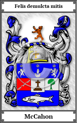 McCahon Family Crest Download (JPG)  Book Plated - 150 DPI