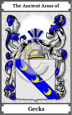 Gecks Family Crest Download (JPG)  Book Plated - 150 DPI