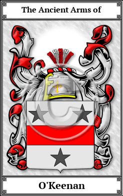 O'Keenan Family Crest Download (JPG)  Book Plated - 150 DPI