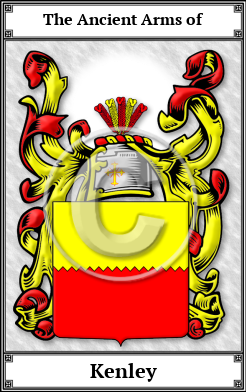 Kenley Family Crest Download (JPG)  Book Plated - 150 DPI