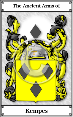 Kempes Family Crest Download (JPG) Book Plated - 600 DPI
