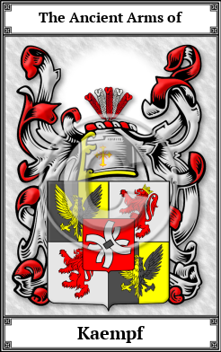 Kaempf Family Crest Download (JPG) Book Plated - 600 DPI