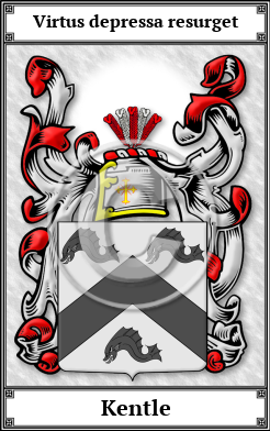 Kentle Family Crest Download (JPG) Book Plated - 600 DPI