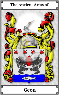 Geon Family Crest Download (JPG)  Book Plated - 150 DPI