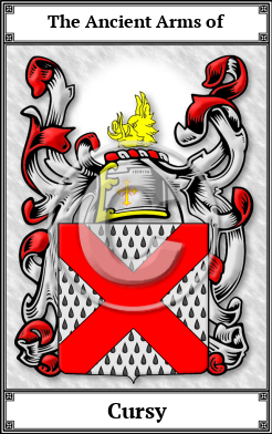 Cursy Family Crest Download (JPG) Book Plated - 600 DPI