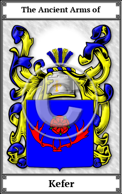 Kefer Family Crest Download (JPG)  Book Plated - 150 DPI
