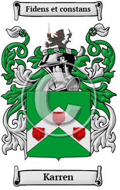 Karren Family Crest/Coat of Arms