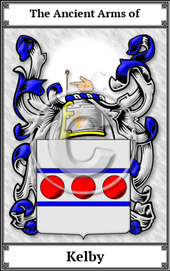 Kelby Family Crest Download (JPG)  Book Plated - 150 DPI