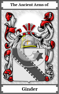 Ginder Family Crest Download (JPG) Book Plated - 600 DPI