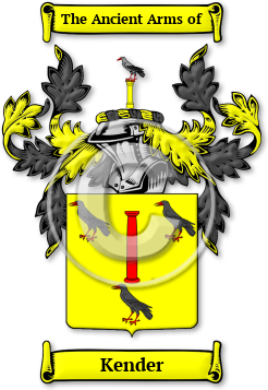 Kender Family Crest Download (jpg) Legacy Series - 150 DPI