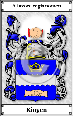 Kingen Family Crest Download (JPG) Book Plated - 600 DPI