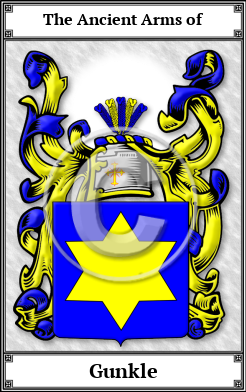 Gunkle Family Crest Download (JPG) Book Plated - 600 DPI