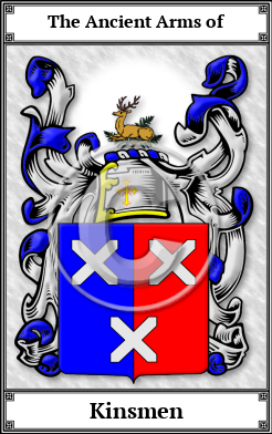 Kinsmen Family Crest Download (JPG)  Book Plated - 150 DPI
