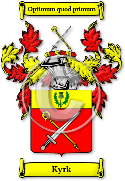 Kyrk Family Crest Download (jpg) Legacy Series - 150 DPI