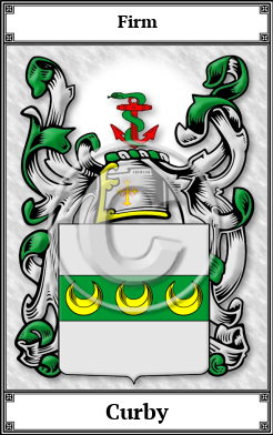 Curby Family Crest Download (JPG)  Book Plated - 150 DPI