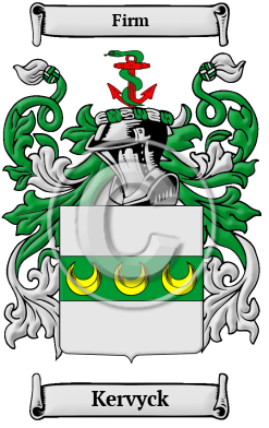 Kervyck Family Crest/Coat of Arms