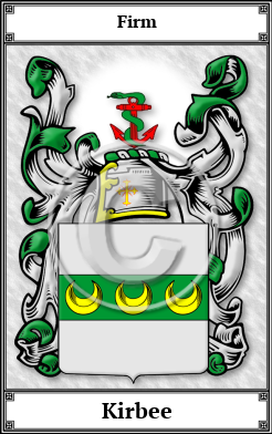 Kirbee Family Crest Download (JPG)  Book Plated - 150 DPI