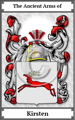 Kirsten Family Crest Download (JPG)  Book Plated - 150 DPI